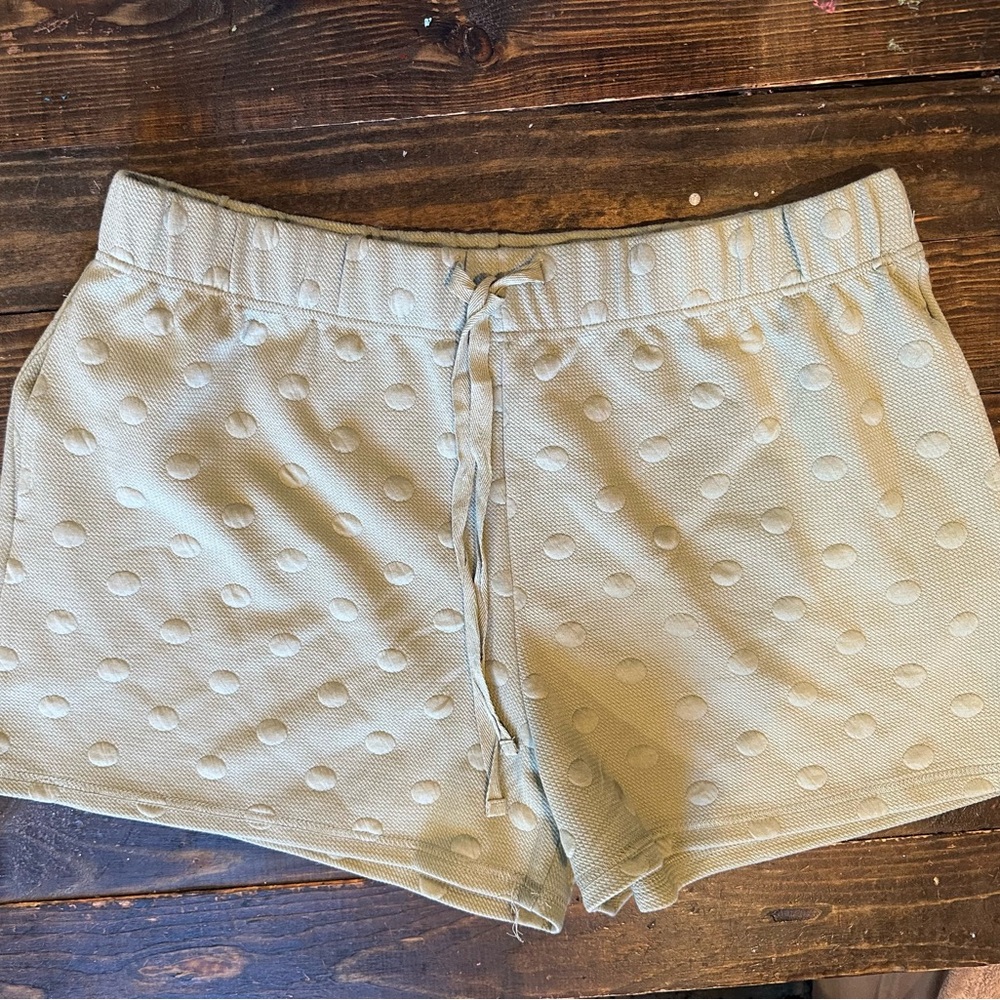 NWT AdoreMe Hunter Green Textured Lounge Shorts With Pockets sz 1X